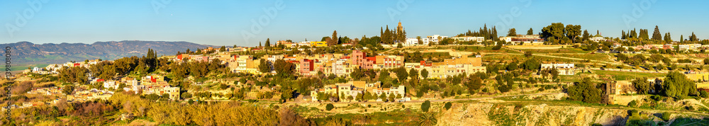 Poster Panoramic view of Meknes in Morocco