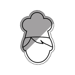 Chef cartoon character icon vector illustration graphic design
