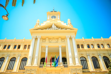 Fototapeta premium Malaga in Summer with Nature Landscape and beautiful colors