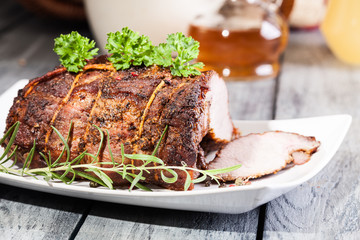 Roasted shoulder of pork