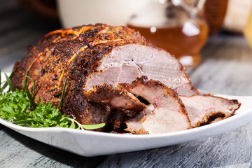 Roasted shoulder of pork