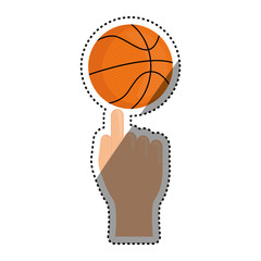 Naklejka premium Basketball sport game icon vector illustration graphic design