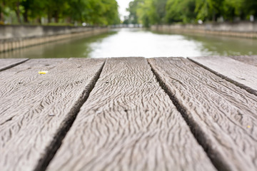 The wooden bridge used for small canal crossing.
