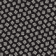 Vector Seamless Pattern. Abstract Background With Scattered Geometric Shapes.