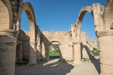 Fototapeta na wymiar Ruins of Agios Sozomenos Nicosia district. Cyprus
