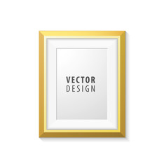 Realistic Minimal Isolated Yellow Frame on White Background for Presentations . Vector Elements