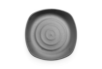 black plate on white