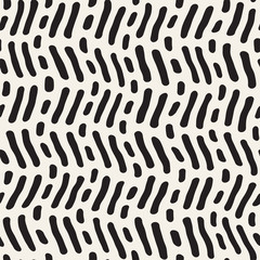 Abstract Background With Rounded brush strokes. Doodle Vector Seamless Pattern.