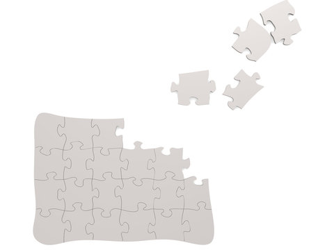 Puzzle isolated with white background