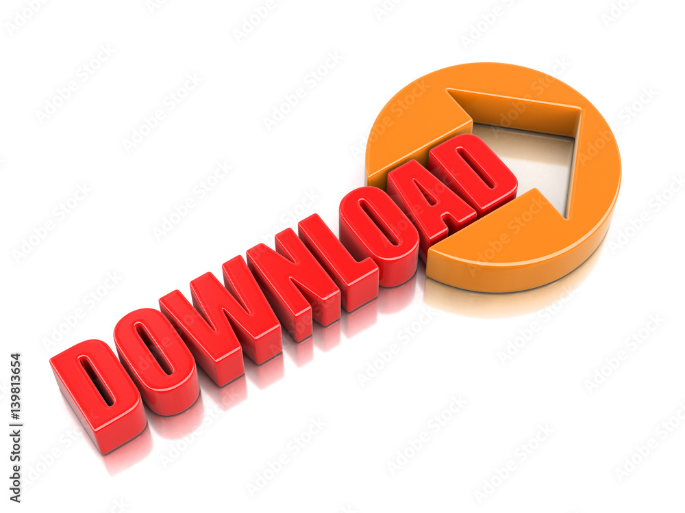Poster sign download. image with clipping path