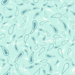 Vector illustration. Abstract plain tint petals seamless pattern. Decorative retro background.