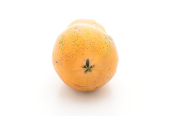 fresh papaya on white