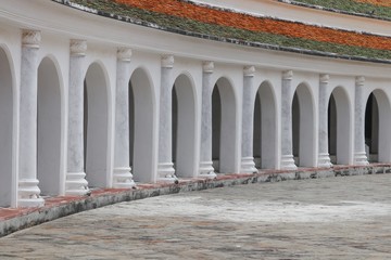 walkway in  temple of Thailand