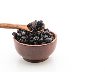 black raisins on white