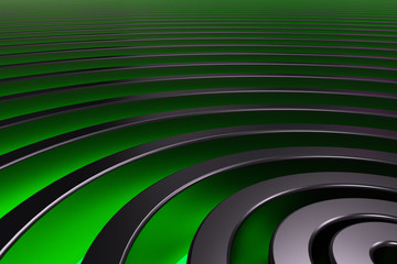 Dark concentric spiral on glowing background