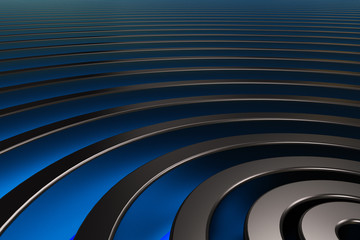 Obraz premium Dark concentric spiral on glowing background