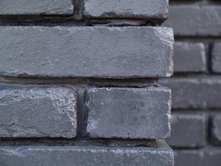 黒い煉瓦のクローズアップ