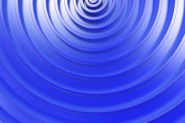 Blue concentric spiral on blue background