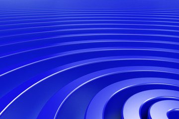 Blue concentric spiral on blue background