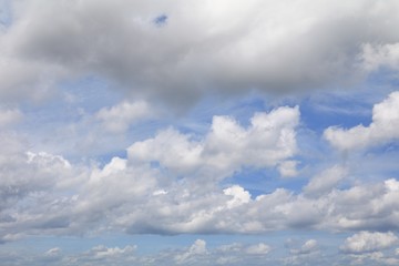 blue sky with big cloud and raincloud, art of nature beautiful and copy space for add text