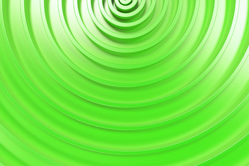 Green concentric spiral on green background