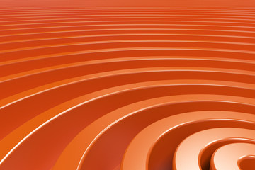 Obraz premium Orange concentric spiral on orange background