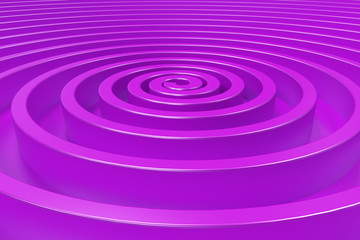 Violet concentric spiral on violet background