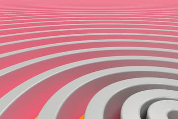 White concentric spiral on glowing background