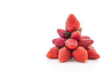 fresh strawberry on white
