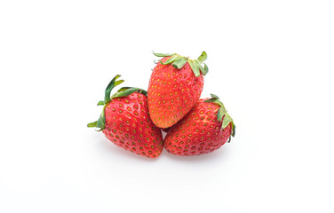 fresh strawberry on white