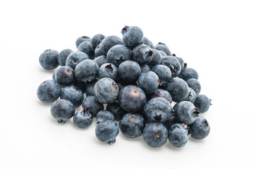 fresh blueberry on white