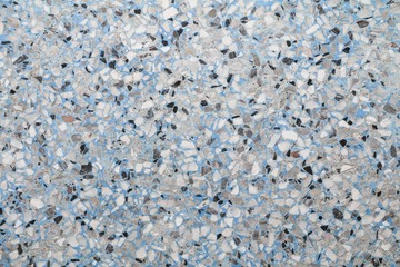 Stone wall texture, Terrazzo Marble surface floor pattern and blue color for background