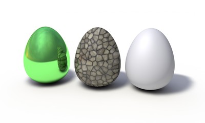 Background of colored eggs model, 3d render