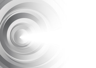 Vector : Abstract gray and white circle on white background