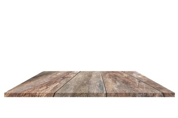wood  Shelf  Isolated on white background and Clipping path