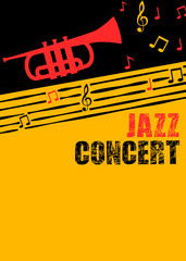 Jazz music poster and flyer template