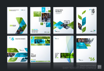 Business vector set. Brochure template layout, cover design annu