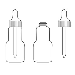 Eye Drop Bottle Isolate On White Background vector