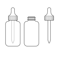 Eye Drop Bottle Isolate On White Background vector