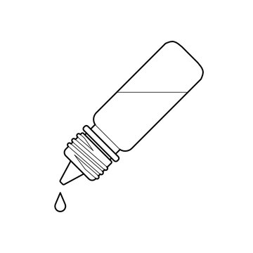 Eye Drop Bottle Isolate On White Background vector