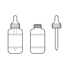 Eye Drop Bottle Isolate On White Background vector
