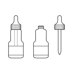 Eye Drop Bottle Isolate On White Background vector
