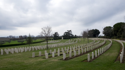Fototapeta na wymiar soldiers cemetery with trees