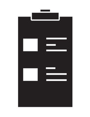 Black and white medical chart icon vector isolated white background. Medical icons.