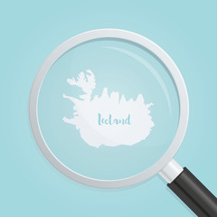 Iceland Map Zoom, Vector