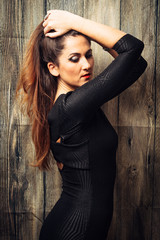 Fototapeta premium Beautiful elegant girl in dress
