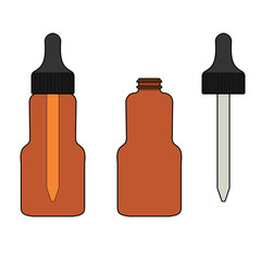 Eye Drop Bottle Isolate On White Background vector
