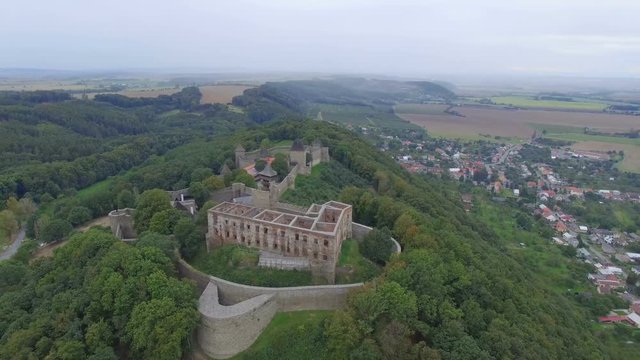 Aerial view of Castle Helfstyn