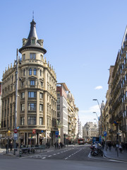 Calle Pelayo en Barcelona, ​​Cataluña,España