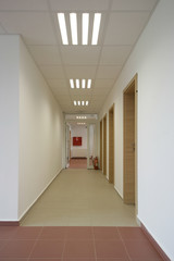 empty office corridor
